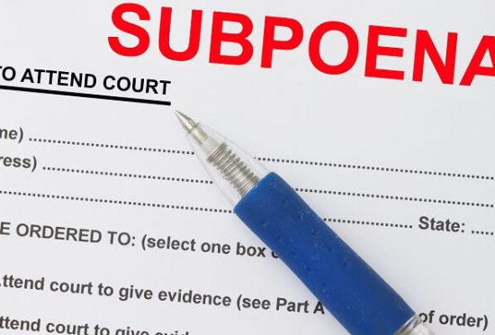 subpoena served in person